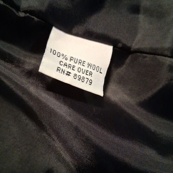 MDP Mario De Pinto Women’s Size Medium Pea Coat Made In USA 100% Wool Black VTG - Picture 7 of 11